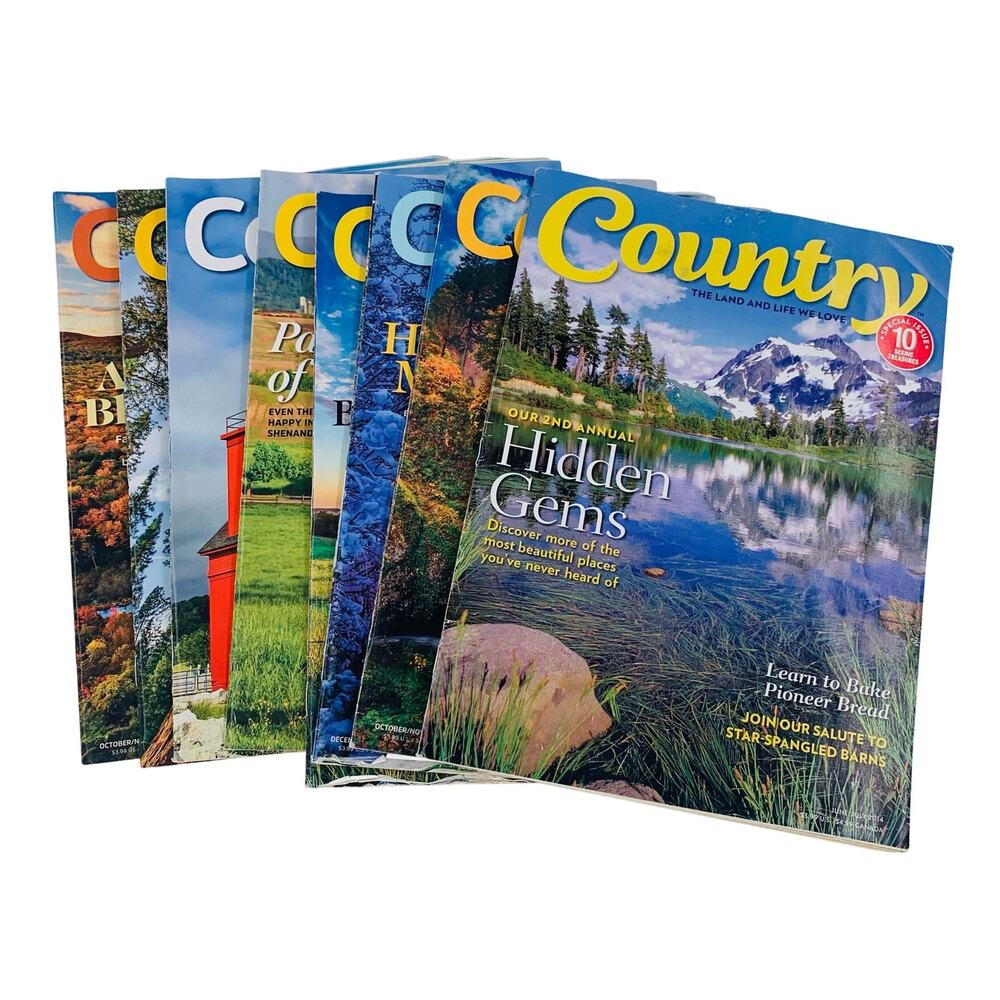 Country Magazine Lot Of 8 2014 2017 2018 Issues Farm Nature Iowa Holiday Summer